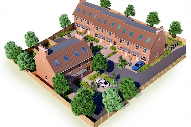 Aerial 3D residential site image